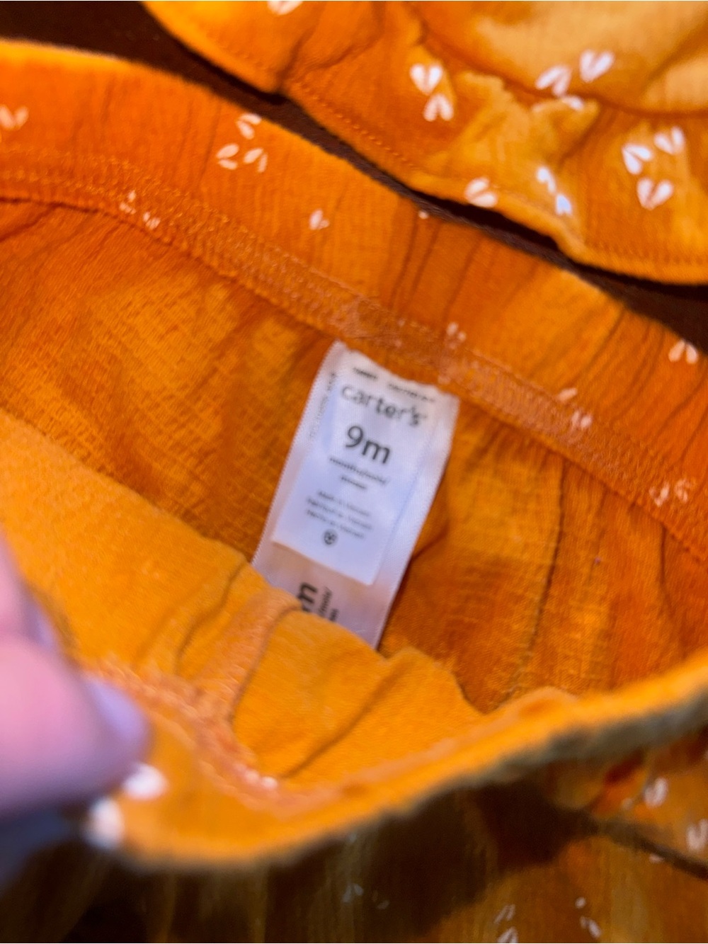 Carter's Orange Ruffle Tank & Shorts Matching Set‎ - Picture 2 of 2